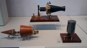 Alexander Graham Bell's patent models for the telephone.
